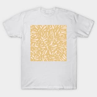 Bamboo Leaves in Light Gold / Ink Mood T-Shirt